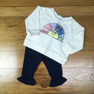 Gymboree Girls Sweatshirt and Leggings, Size 12-18M